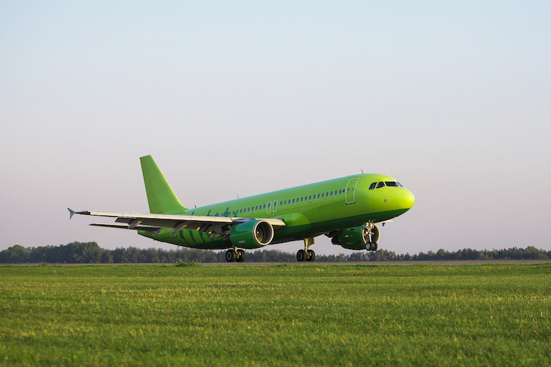 green plane